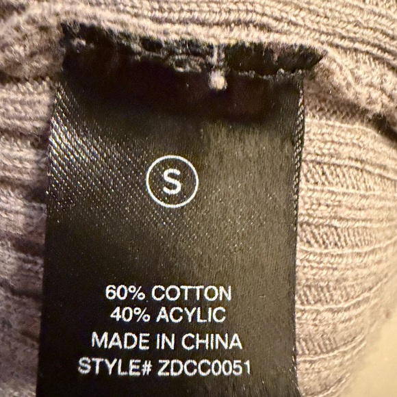 Gray Ribbed Button-Up Cardigan Dress - Picture 3 of 5